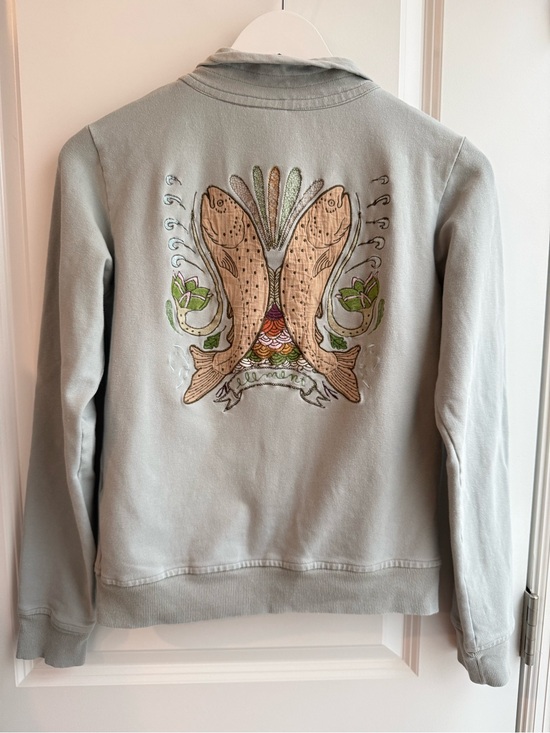 Element Tops - Vintage Y2K Element Fish Applique Embroidery Zip Up Fishing Large (runs small)